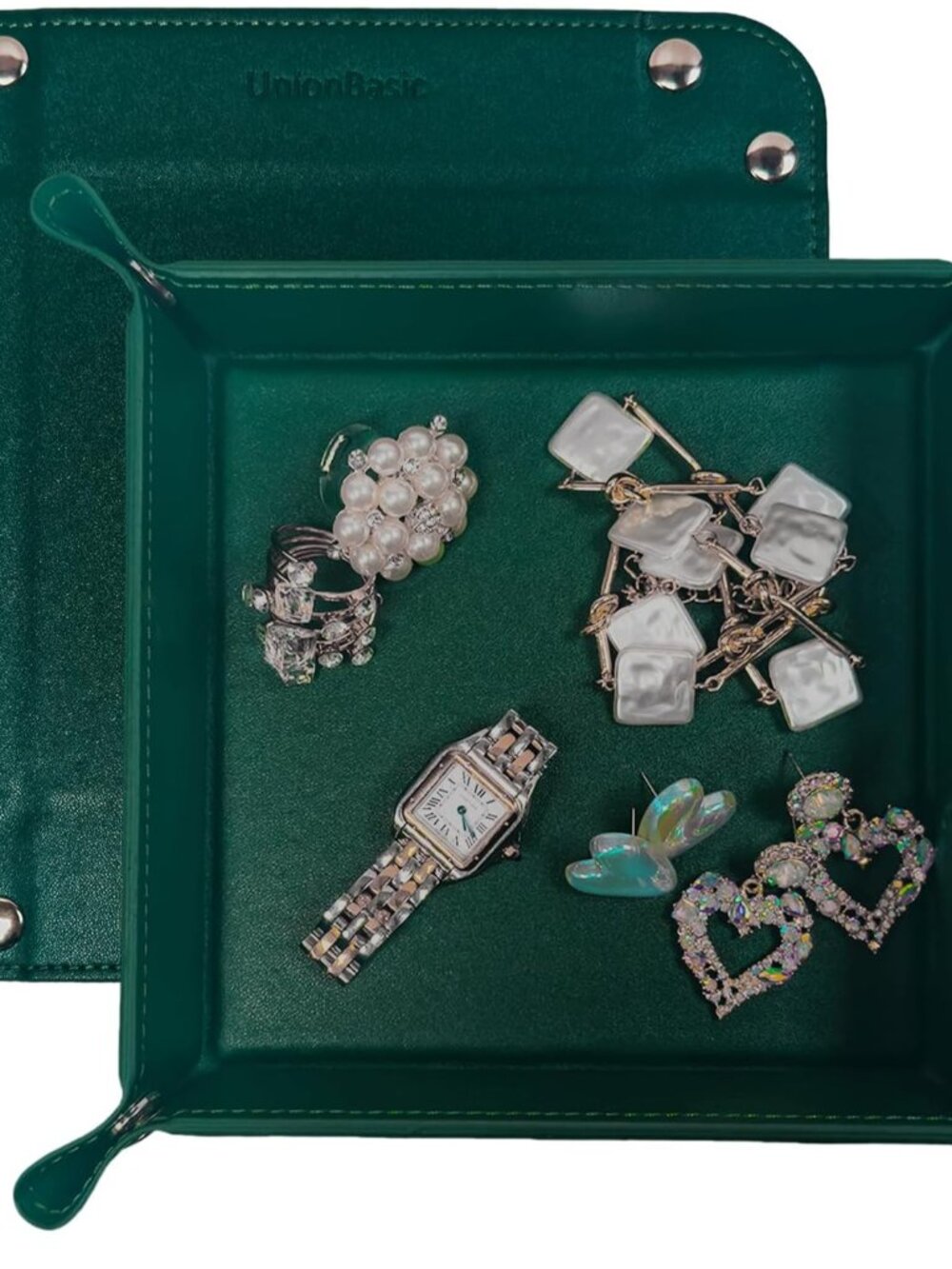 Valet Tray, Jewelry Tray for Rings Watches Earrings, Entryway Catchall Caddy for